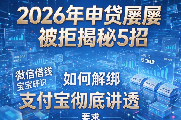 2026年申贷屡屡被拒揭秘5招微信借钱如何解绑支付宝彻底讲透!