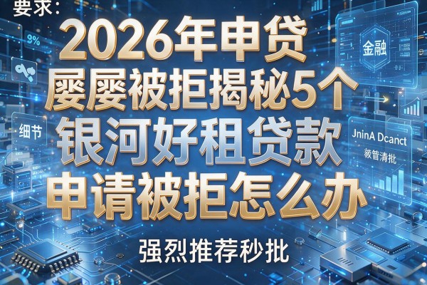 2026年申贷屡屡被拒揭秘5个银河好租贷款申请被拒怎么办强烈推荐秒批!