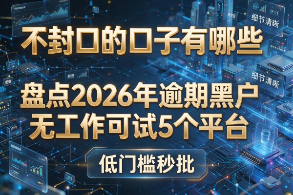 不封口的口子有哪些 盘点2026年逾期黑户无工作可试5个平台 低门槛秒批