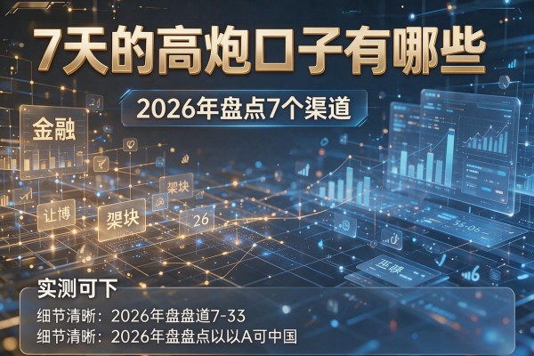 7天的高炮口子有哪些 2026年盘点7个渠道 实测可下!