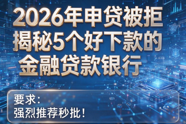 2026年申贷被拒揭秘5个好下款的金融贷款银行强烈推荐秒批!