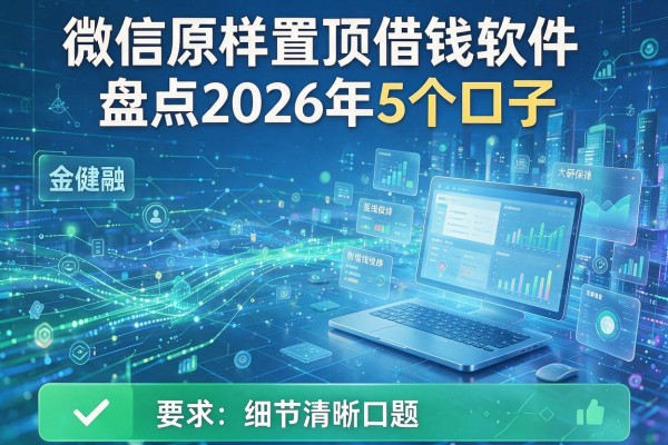 微信原样置顶借钱软件盘点2026年5个口子