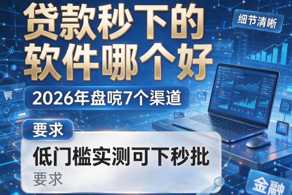 贷款秒下的软件哪个好 2026年盘点7个渠道 低门槛实测可下秒批！
