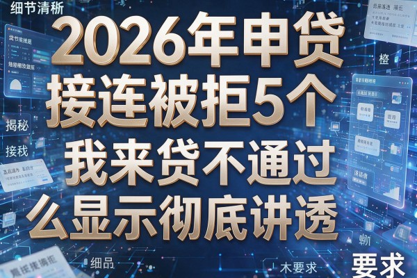 2026年申贷接连被拒揭秘5个我来贷不通过怎么显示彻底讲透!