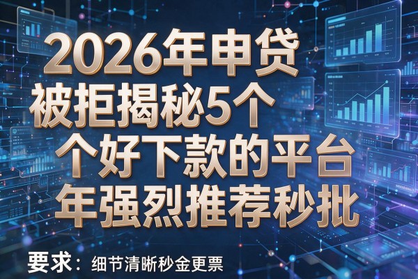 2026年申贷被拒揭秘5个好下款的平台年强烈推荐秒批!