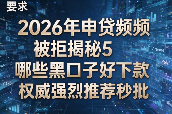2026年申贷频频被拒揭秘5哪些黑口子好下款权威强烈推荐秒批!