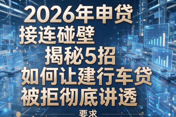 2026年申贷接连碰壁揭秘5招如何让建行车贷被拒彻底讲透!