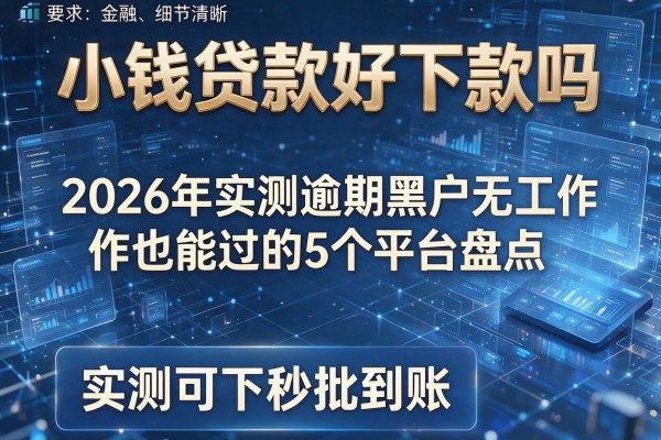 小钱贷款好下款吗 2026年实测逾期黑户无工作也能过的5个平台盘点 实测可下秒批到账!