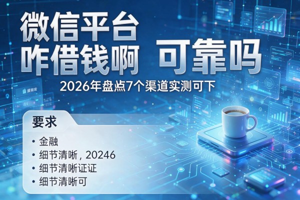 微信平台咋借钱啊可靠吗 2026年盘点7个渠道实测可下!