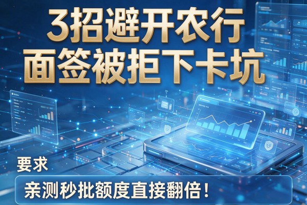 3招避开农行面签被拒下卡坑,亲测秒批额度直接翻倍!