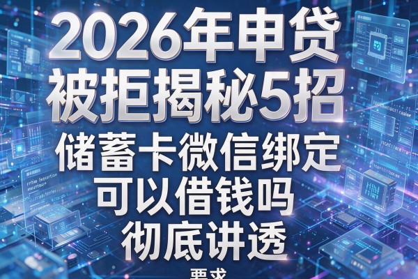 2026年申贷被拒揭秘5招储蓄卡微信绑定可以借钱吗彻底讲透!