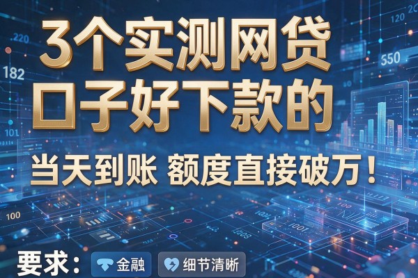 3个实测网贷口子好下款的,当天到账额度直接破万!