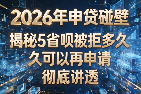 2026年申贷碰壁揭秘5省呗被拒多久可以再申请彻底讲透!