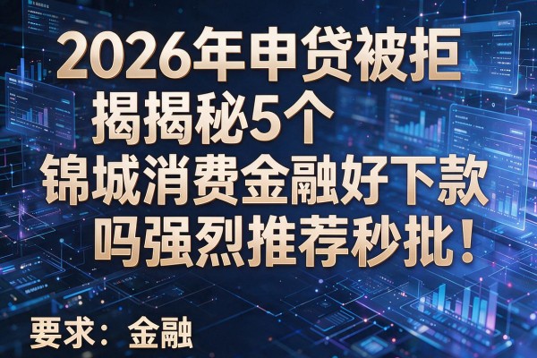 2026年申贷被拒揭秘5个锦城消费金融好下款吗强烈推荐秒批!