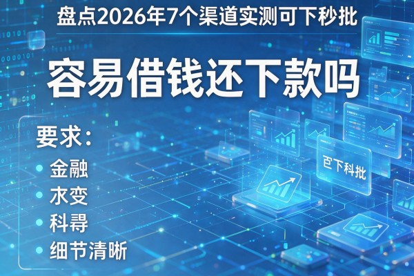 容易借钱还下款吗 盘点2026年7个渠道实测可下秒批!