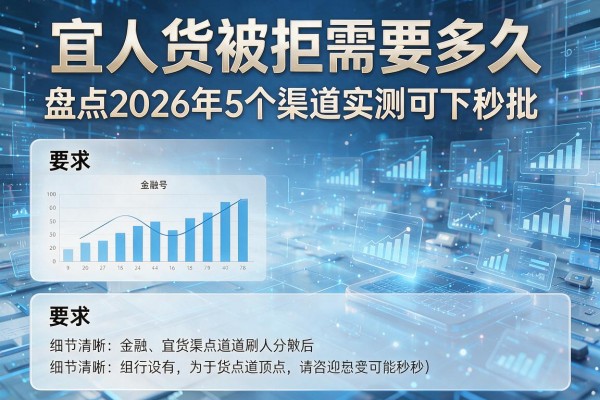 宜人货被拒需要多久盘点2026年5个渠道实测可下秒批!