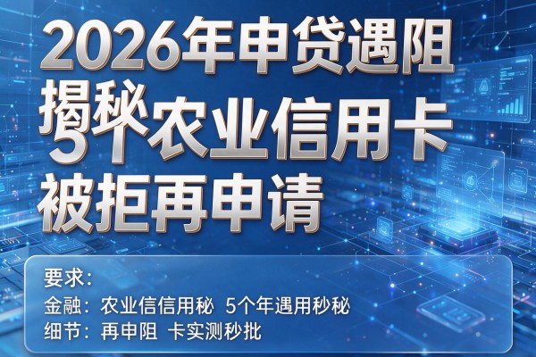2026年申贷遇阻揭秘5个农业信用卡被拒再申请实测秒批!