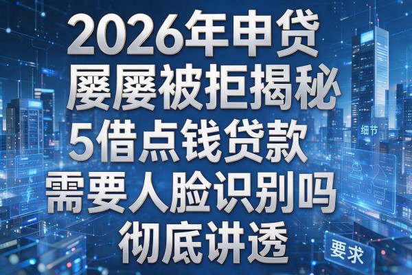 2026年申贷屡屡被拒揭秘5借点钱贷款需要人脸识别吗彻底讲透!