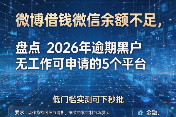 微博借钱微信余额不足 盘点2026年逾期黑户无工作可申请的5个平台 低门槛实测可下秒批!