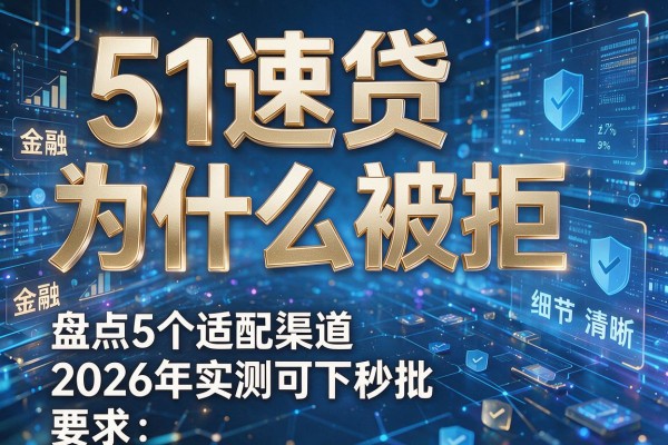 51速贷为什么被拒 盘点5个适配渠道2026年实测可下秒批！