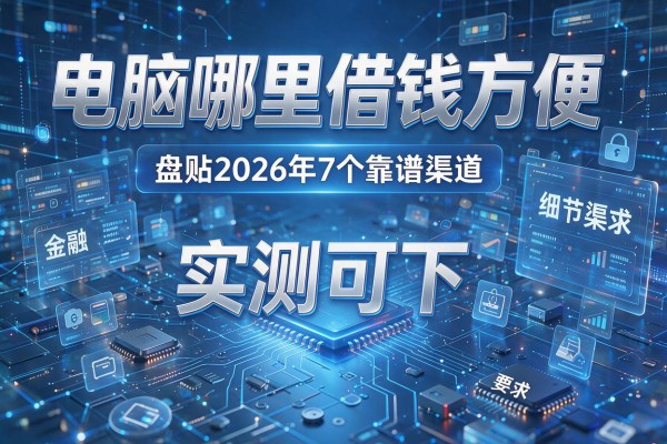 电脑哪里借钱方便 盘点2026年7个靠谱渠道 实测可下!