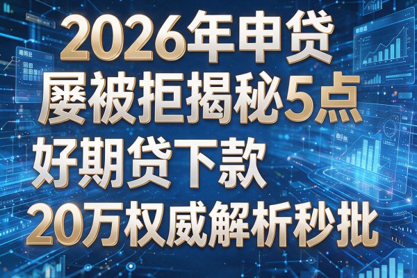 2026年申贷屡被拒揭秘5点融创好期贷下款20万权威解析秒批!