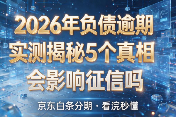 2026年负债逾期实测揭秘5个真相京东白条分期会影响征信吗看完秒懂!