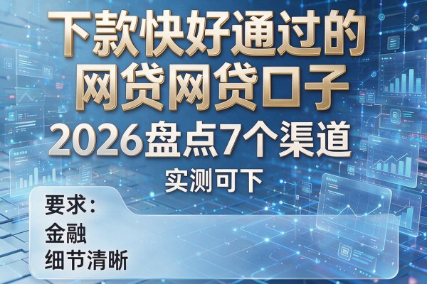 下款快好通过的网贷口子 2026盘点7个渠道 实测可下!