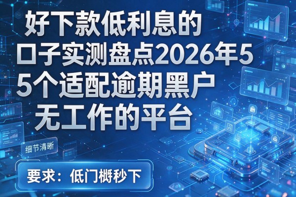好下款低利息的口子实测盘点2026年5个适配逾期黑户无工作的平台 低门槛秒下!
