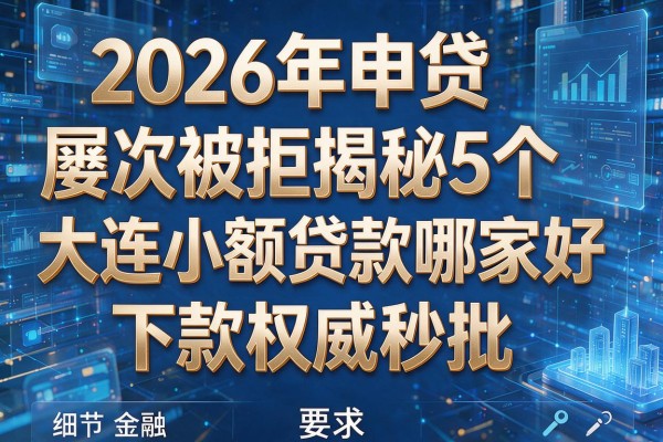 2026年申贷屡次被拒揭秘5个大连小额贷款哪家好下款权威秒批!