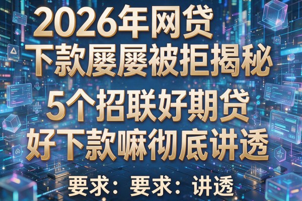 2026年网贷下款屡屡被拒揭秘5个招联好期贷好下款嘛彻底讲透!