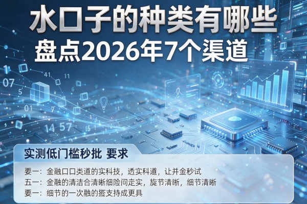 水口子的种类有哪些 盘点2026年7个渠道 实测低门槛秒批!