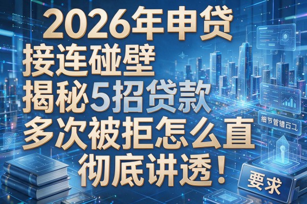 2026年申贷接连碰壁揭秘5招贷款多次被拒怎么回事彻底讲透!