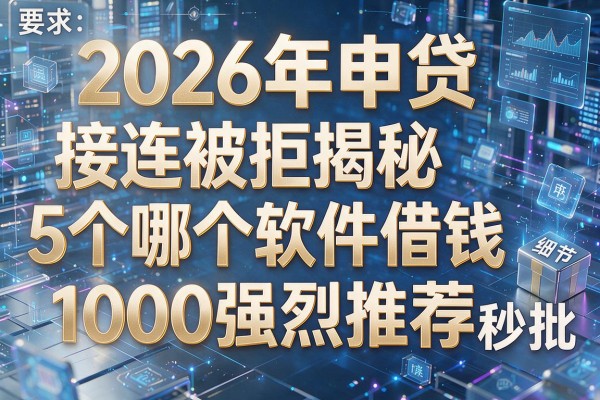 2026年申贷接连被拒揭秘5个哪个软件借钱1000强烈推荐秒批!