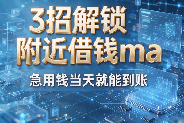 3招解锁附近借钱ma，急用钱当天就能到账！