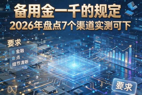 备用金一千的规定2026年盘点7个渠道实测可下!