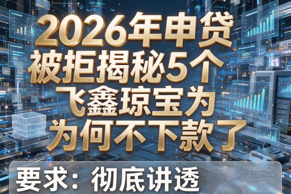 2026年申贷被拒揭秘5个飞鑫琼宝为何不下款了彻底讲透!