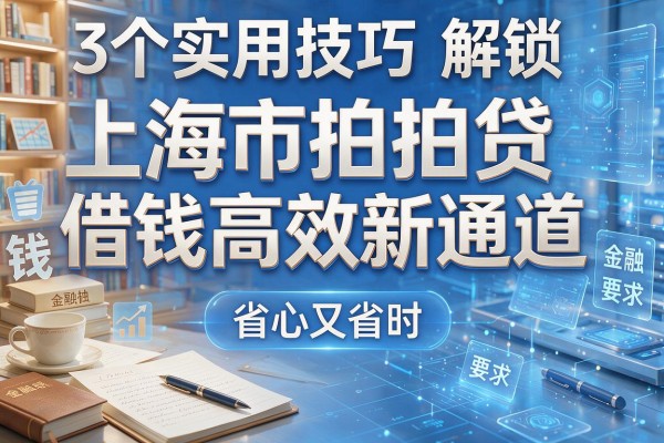 3个实用技巧解锁上海市拍拍贷借钱高效新通道,省心又省时!