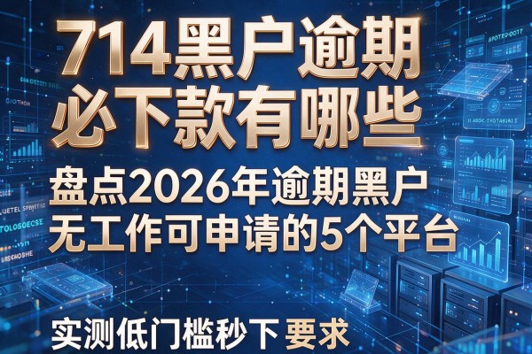 714黑户逾期必下款有哪些 盘点2026年逾期黑户无工作可申请的5个平台 实测低门槛秒下
