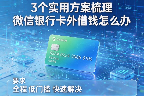 3个实用方案梳理微信银行卡外借钱怎么办,全程低门槛快速解决!