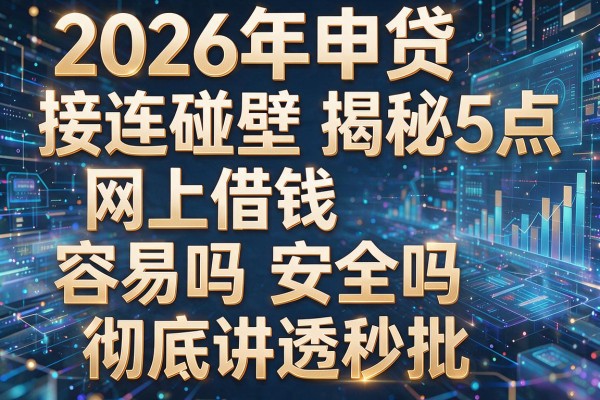 2026年申贷接连碰壁揭秘5点网上借钱容易吗安全吗彻底讲透秒批!