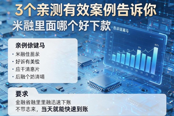 3个亲测有效案例告诉你米融里面哪个好下款当天就能快速到账!