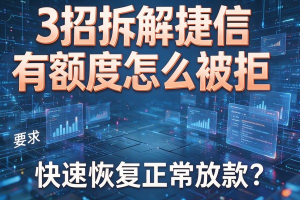 3招拆解捷信有额度怎么被拒,快速恢复正常放款!