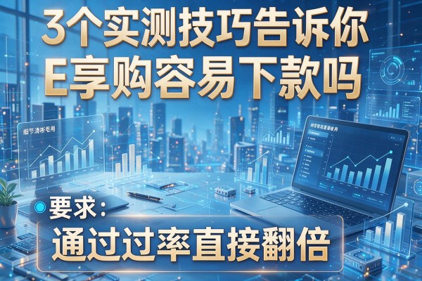 3个实测技巧告诉你E享购容易下款吗,通过率直接翻倍!
