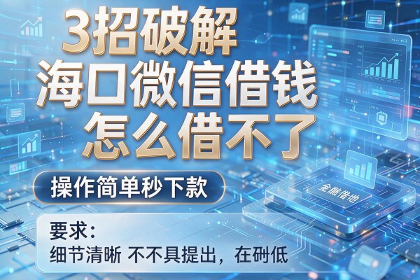 3招破解海口微信借钱怎么借不了，操作简单秒下款！