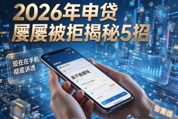 2026年申贷屡屡被拒揭秘5招现在在手机上能不能借钱彻底讲透！