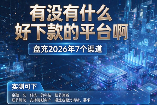 有没有什么好下款的平台啊 盘点2026年7个渠道 实测可下！