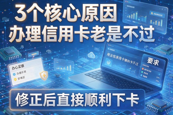 3个核心原因导致办理信用卡老是不过,修正后直接顺利下卡!