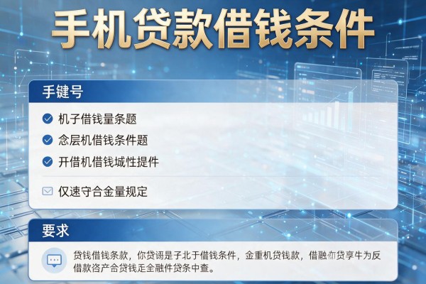 手机贷款借钱条件