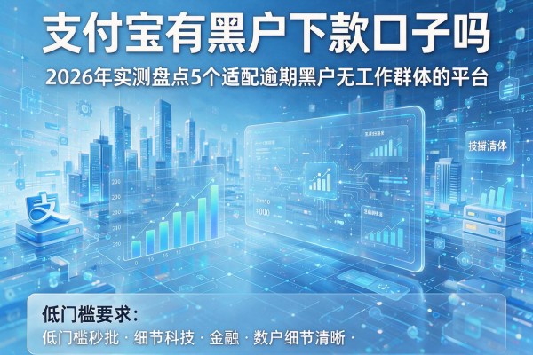 支付宝有黑户下款口子吗 2026年实测盘点5个适配逾期黑户无工作群体的平台 低门槛秒批